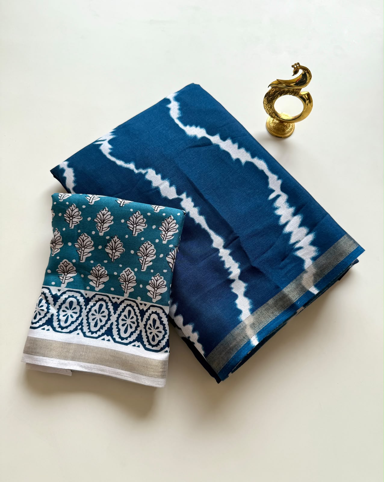 Soft Pure Chanderi Cotton Leheriya Tie-Dye Saree